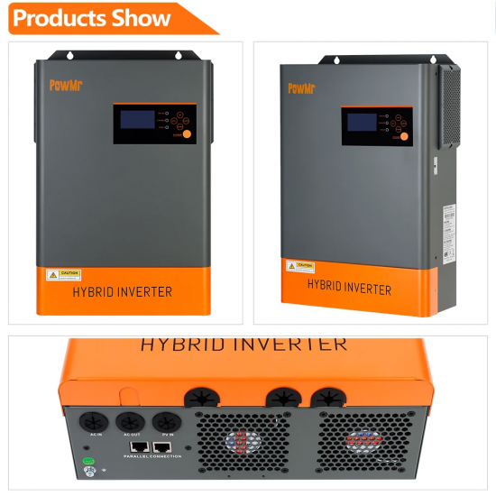 PowMr 6200W Hybrid Solar Inverter 48V 220V Off grid Inverter With MPPT 120A Charger Work Without Battery Parallel Up to 12 Units