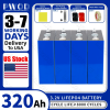 US Stock 320AH Lifepo4 Battery Rechargeable lithium iron phosp batteries DIY 12V 24V 48V For EV Golf Cart Boat with busbars